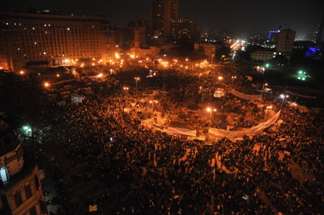 Tahrir Square, 12 February 2011, by Nebedaay under cc-by-nc-sa; #jan25 #egyptianrevolution #arabspring #globalchange